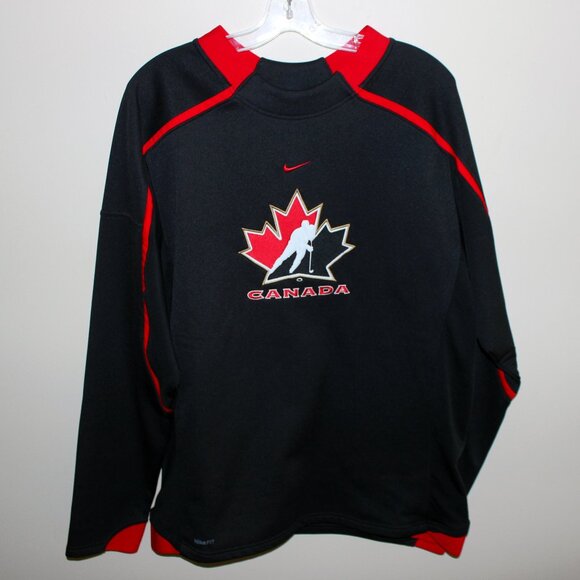 player issue? NIKE FIT THERMA Team Canada Hockey sweater training top shirt - Picture 1 of 10